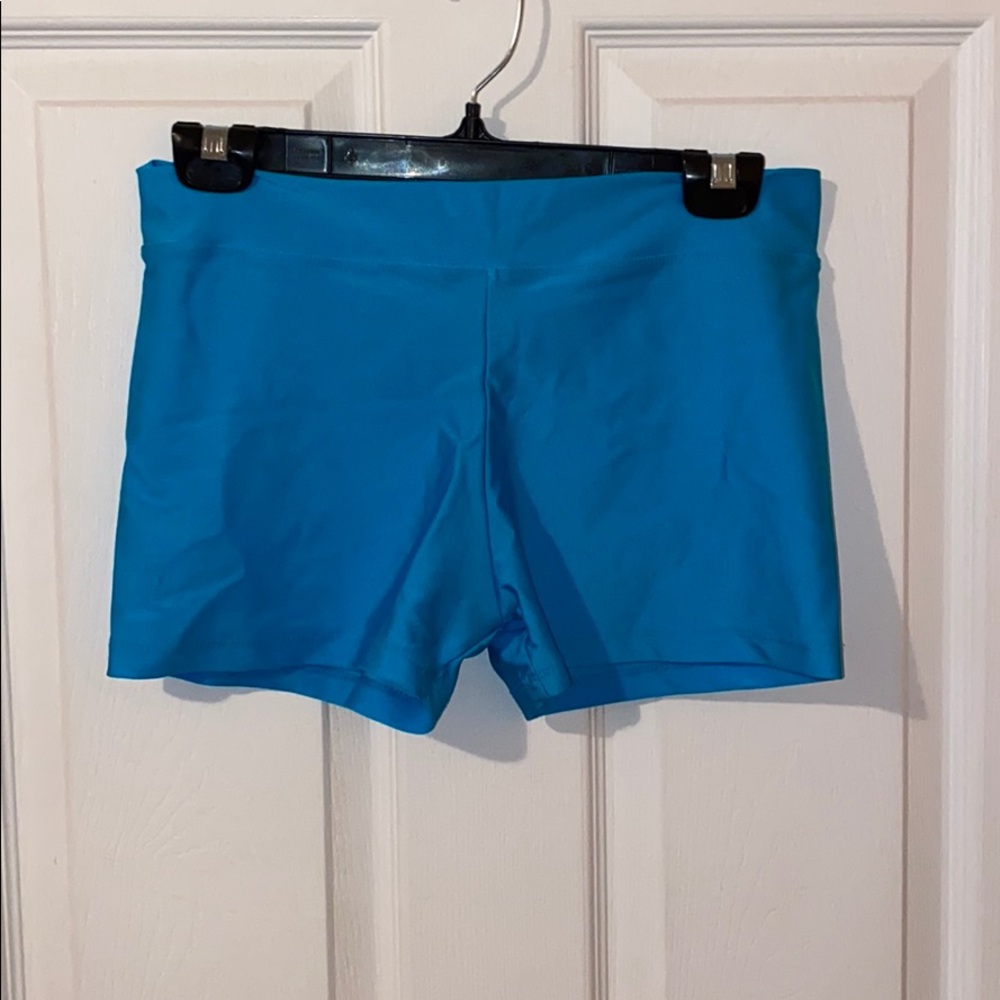 Blue athletic/dance shorts